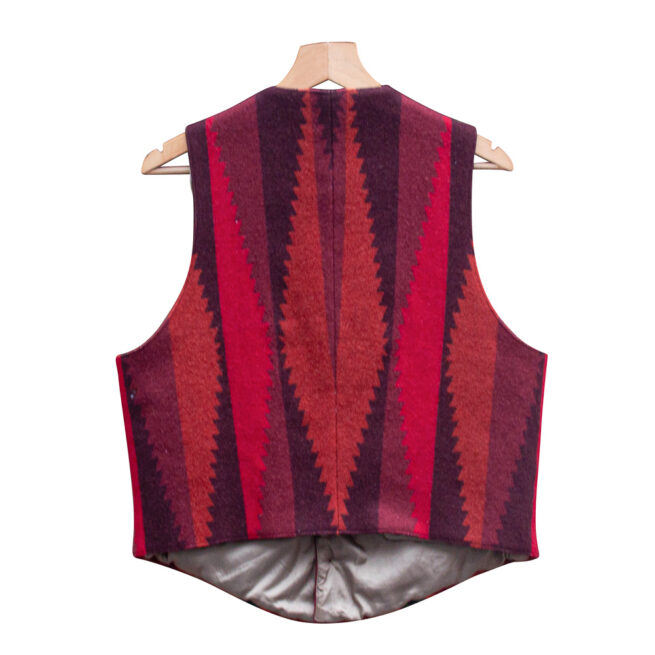 Red Green Jacquard Pendleton Waistcoat