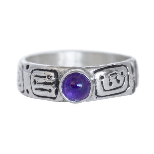 Silver Sigil Amethyst Ring