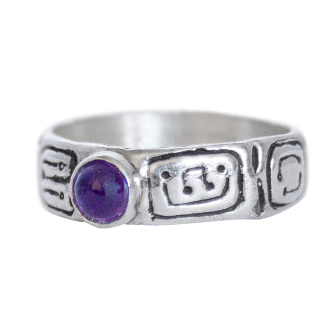 Silver Sigil Amethyst Ring - Image 3