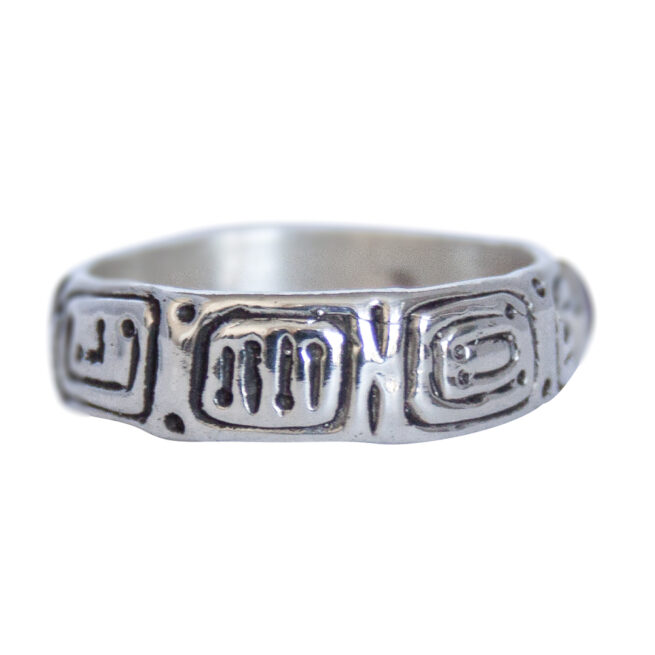 Silver Sigil Amethyst Ring - Image 5