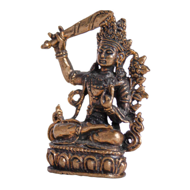 Small Manjushri Brass Statue - Image 3