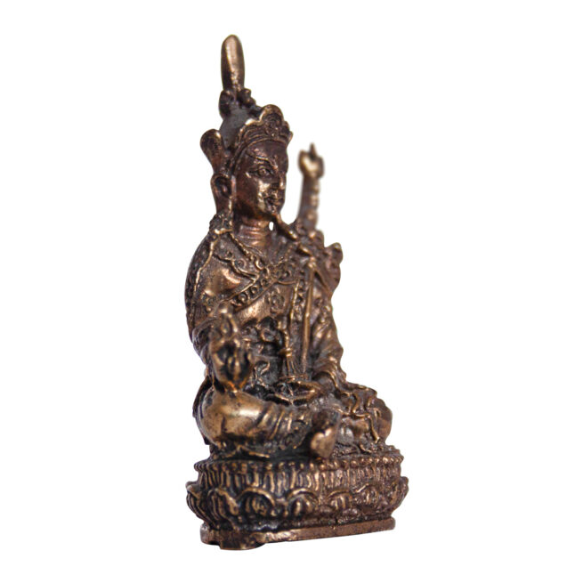 Small Padmasambhava Brass Statue - Image 2