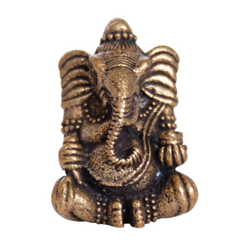 Small Sitting Ganesh Brass Statue