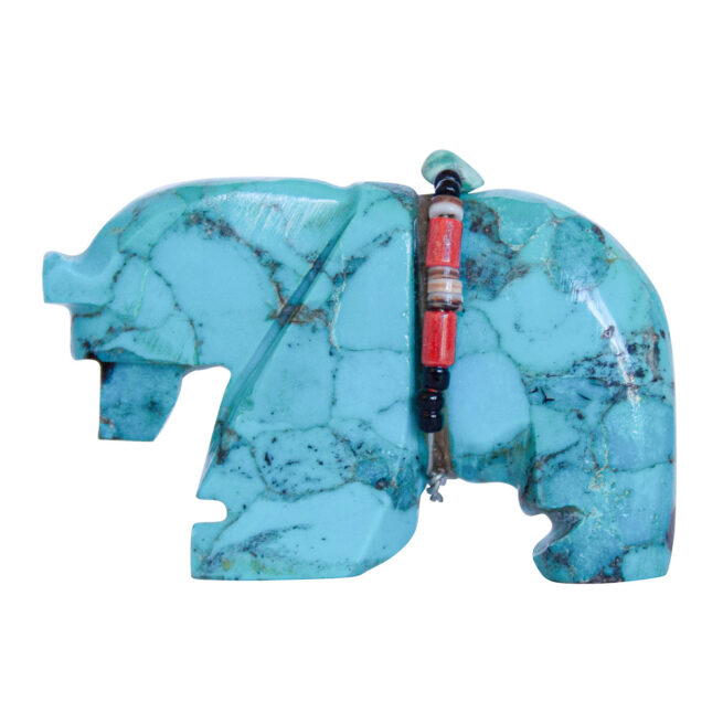 Turquoise Zuni Bear Fetish – Image 4