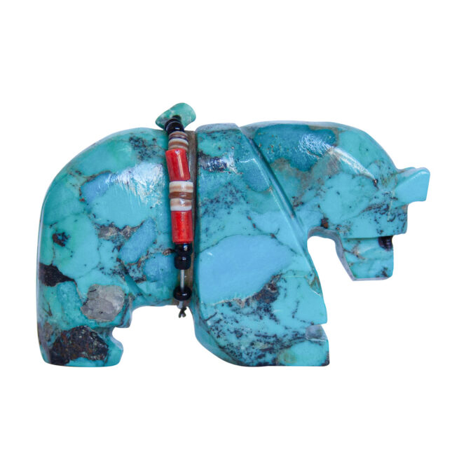 Turquoise Zuni Bear Fetish – Image 3