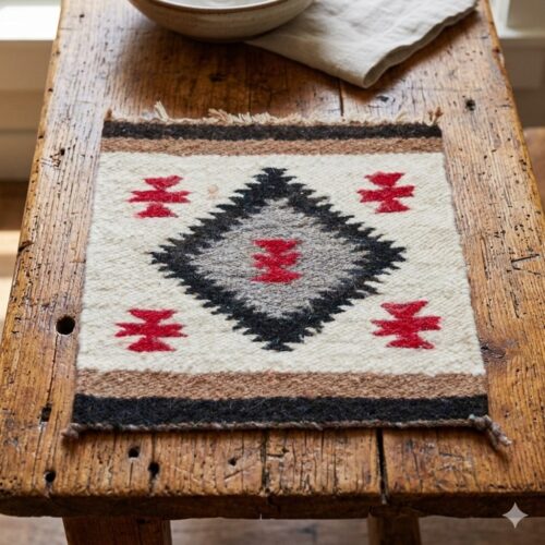 Vintage Navajo Placemat Diamond Design