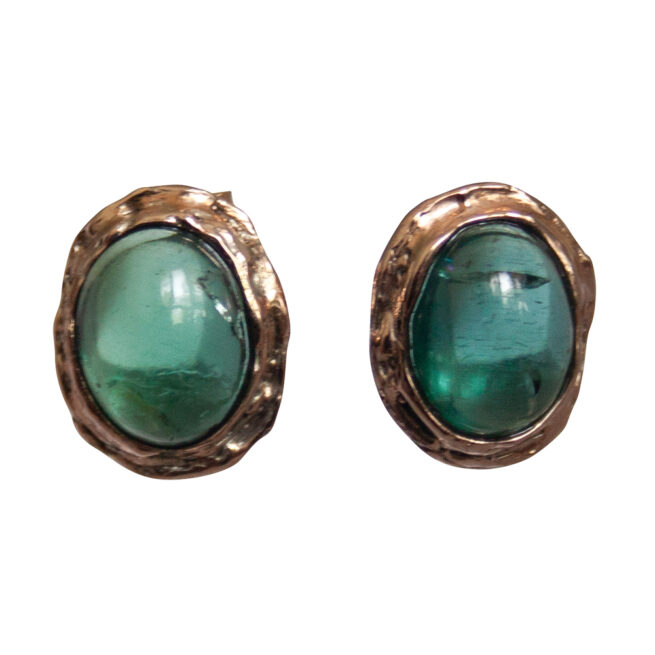 9K Gold Apatite Stud Earrings - Image 8