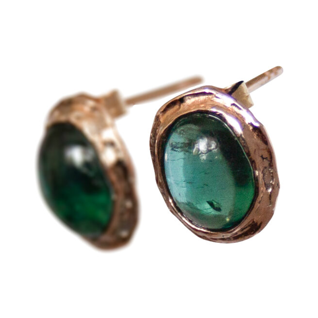 9K Gold Apatite Stud Earrings - Image 6