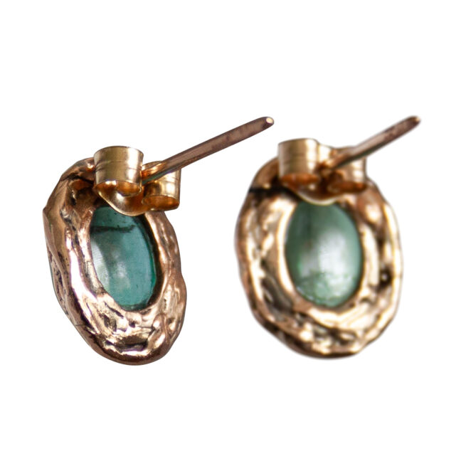 9K Gold Apatite Stud Earrings - Image 5