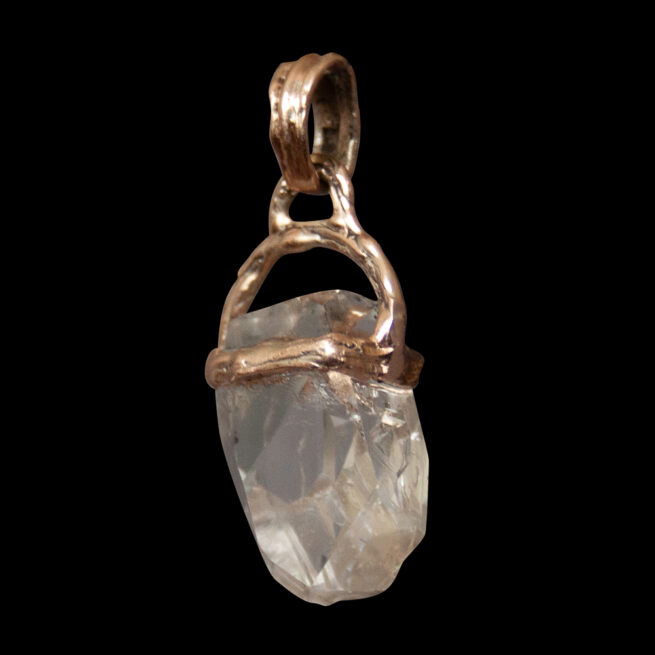 9K Gold Herkimer Diamond Pendant - Image 4