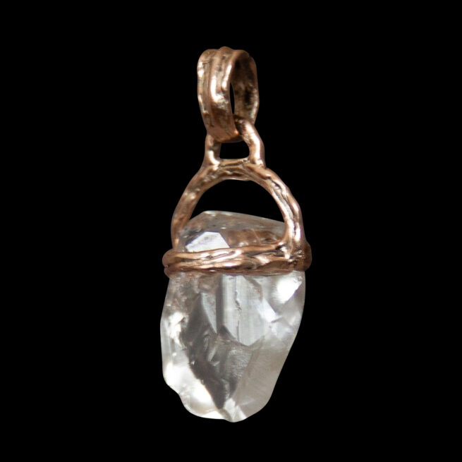 9K Gold Herkimer Diamond Pendant - Image 3