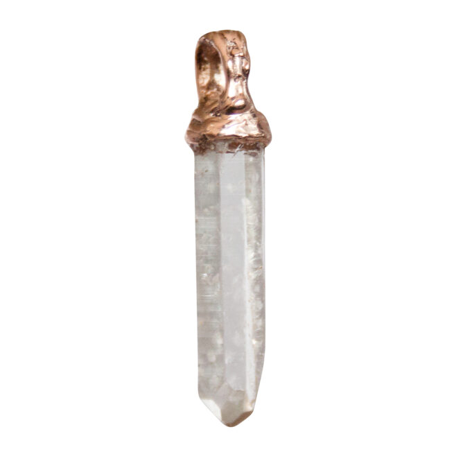 Pendentif Cristal de Roche Or 9 Carats – Image 2