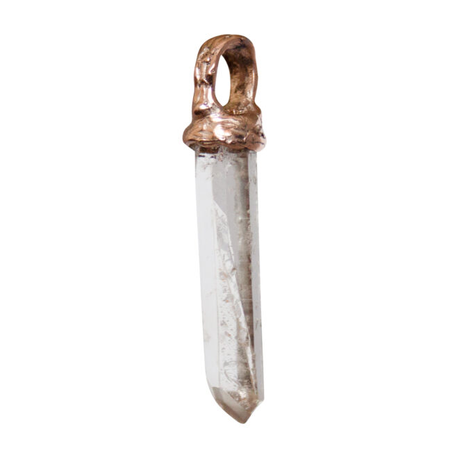 Pendentif Cristal de Roche Or 9 Carats – Image 3