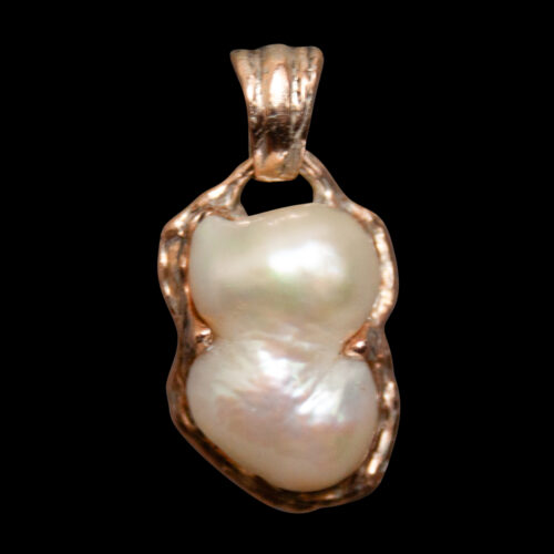 9K Gold Twin Freshwater Pearl Pendant