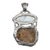 Green Grossular Garnet Moonstone Pendant - Image 4