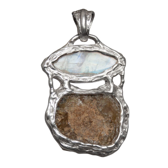 Pendentif Pierre de Lune Grenat Grossulaire Vert – Image 4