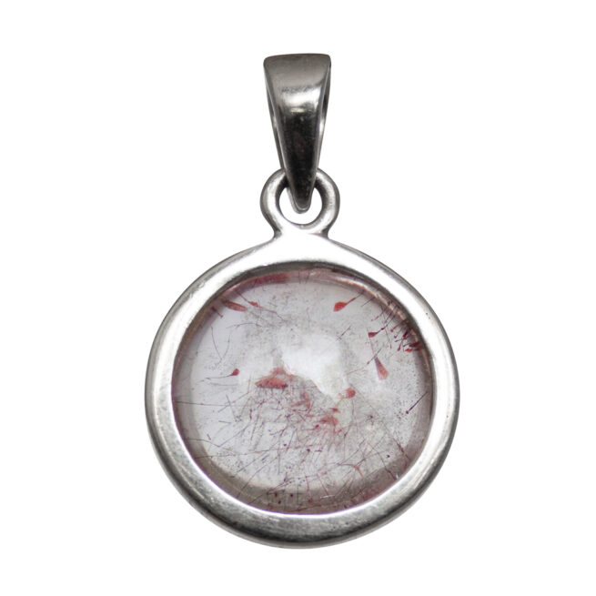 Round Super Seven Silver Pendant - Image 4