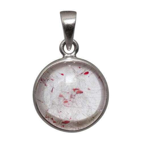 Round Super Seven Silver Pendant