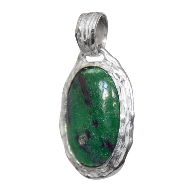 Ruby Zoisite Silver Medallion - Image 3