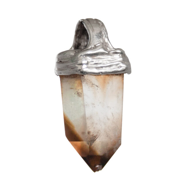 Pendentif Argent Pointe Citrine Fumée – Image 4