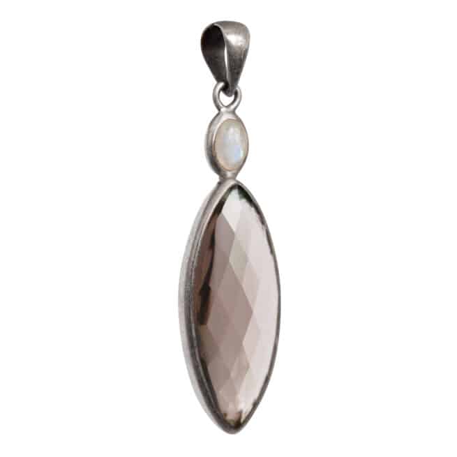 Pendentif Quartz Fumé Pierre de Lune – Image 2