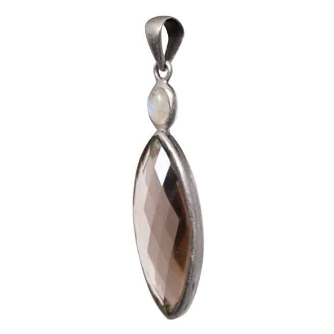 Pendentif Quartz Fumé Pierre de Lune – Image 3
