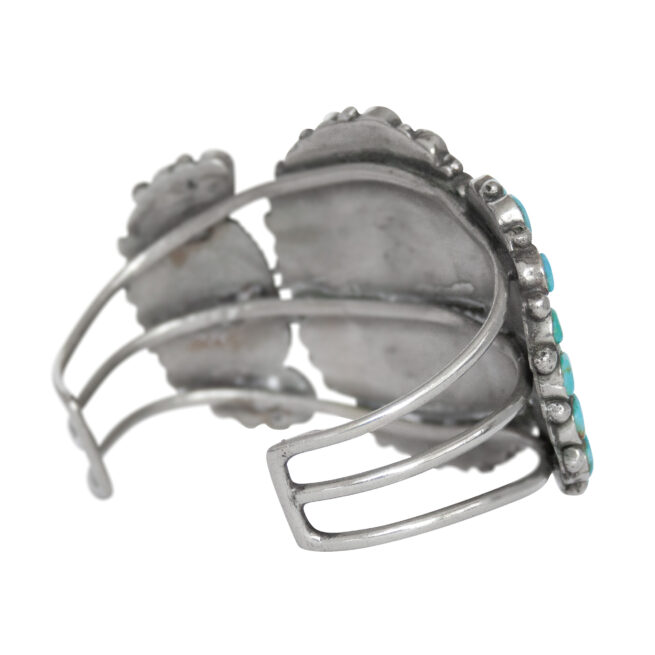 1960s Vintage Zuni Turquoise Tryptic Bracelet - Image 7