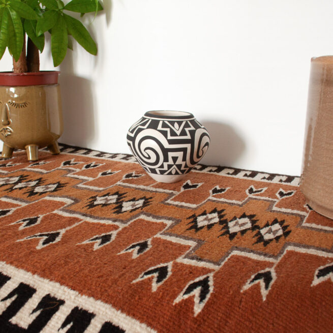 1970s Vintage Brown Kagletoh Navajo Rug - Image 6