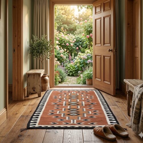1970s Vintage Brown Kagletoh Navajo Rug