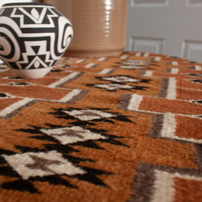 1970s Vintage Brown Kagletoh Navajo Rug - Image 5