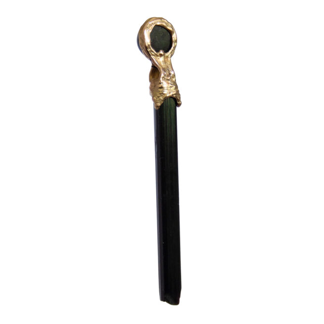 Pendentif Diopside Tourmaline Or 9 Carats – Image 5