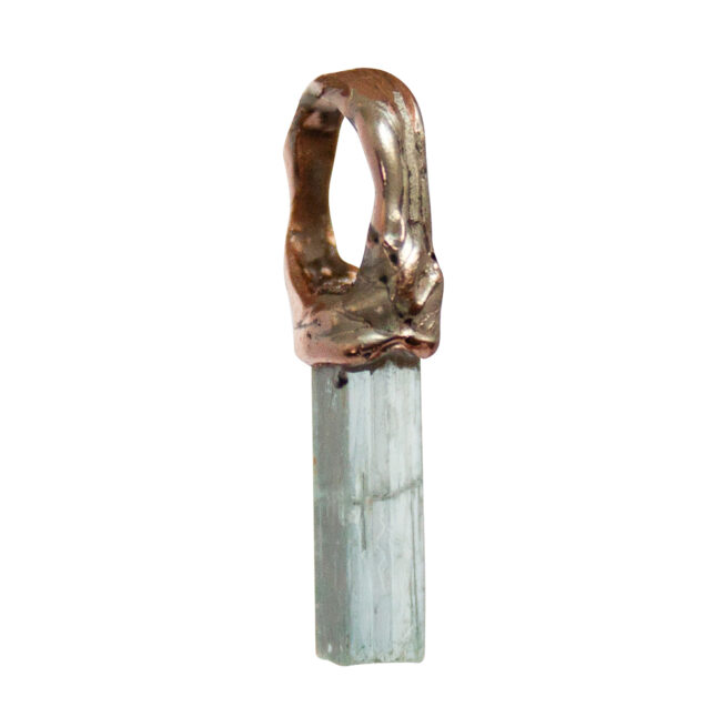 9K Gold Teeny Green Tourmaline Pendant - Image 2