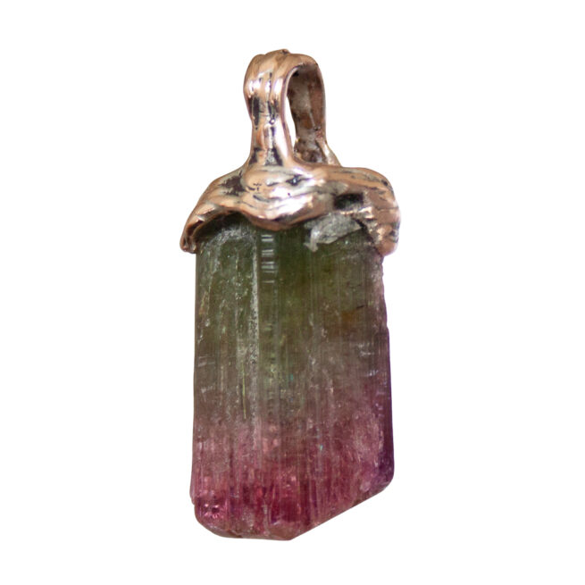 9K Gold Watermelon Tourmaline Talisman – Image 4