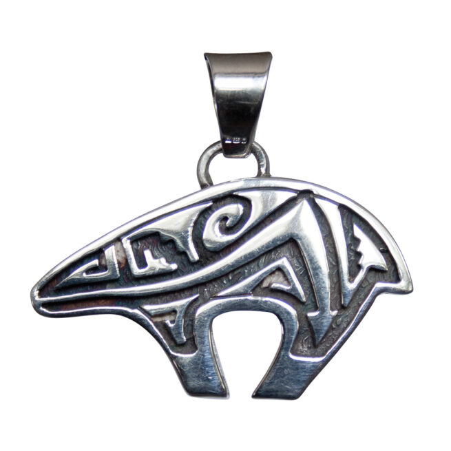 Calvin Begay Multicolour Bear Pendant – Image 4