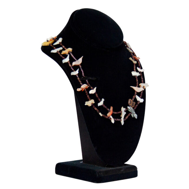Double-Strand Mother-of-Pearl Bird Necklace – Image 2