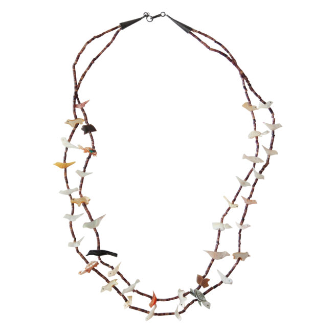 Double-Strand Mother-of-Pearl Bird Necklace – Image 4