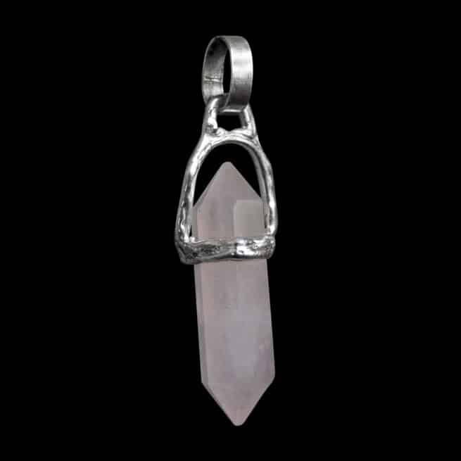 Double-Terminated Rose Quartz Pendant - Image 2