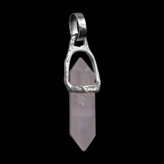 Double-Terminated Rose Quartz Pendant - Image 3