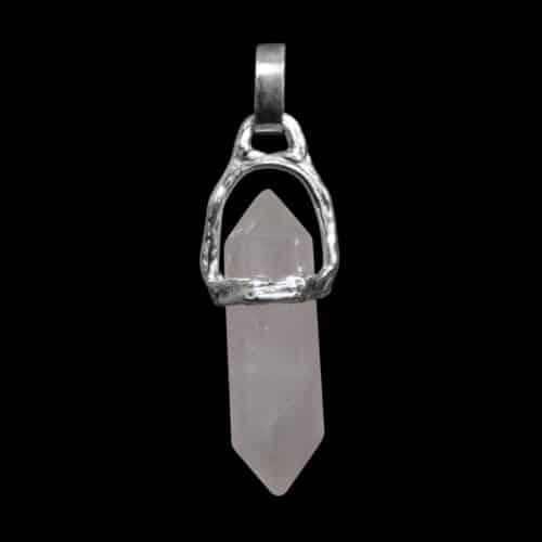 Double-Terminated Rose Quartz Pendant