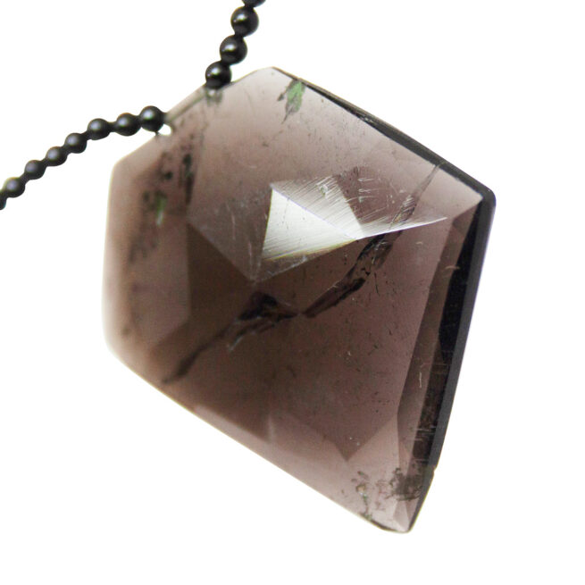 Faceted Tourmaline Black Onyx Tryptic Necklace - Image 8