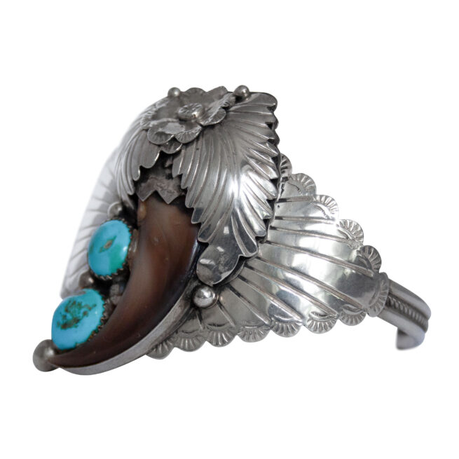 Gary Edwards Bear Claw Turquoise Bracelet - Image 3