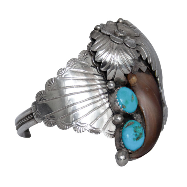 Gary Edwards Bear Claw Turquoise Bracelet - Image 2