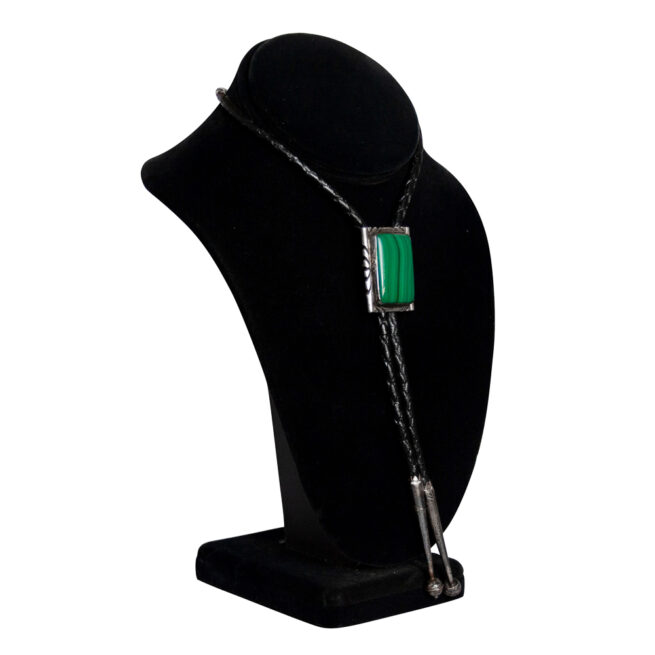 Gilo Grace Nakai Malachite Bolo Tie – Image 2