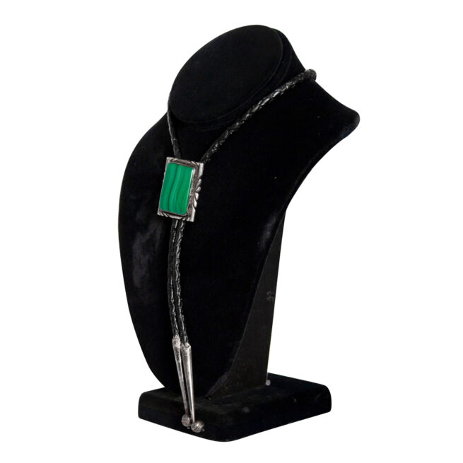 Gilo Grace Nakai Malachite Bolo Tie – Image 3
