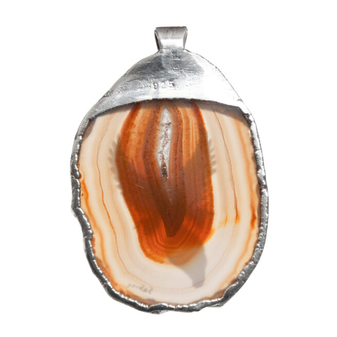 Guardian Angel Agate Silver Necklace - Image 4