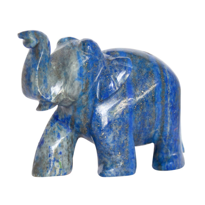 Lapis Lazuli Elephant Carving - Image 2