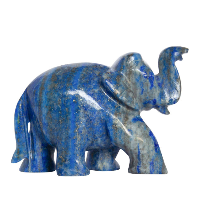 Lapis Lazuli Elephant Carving - Image 3