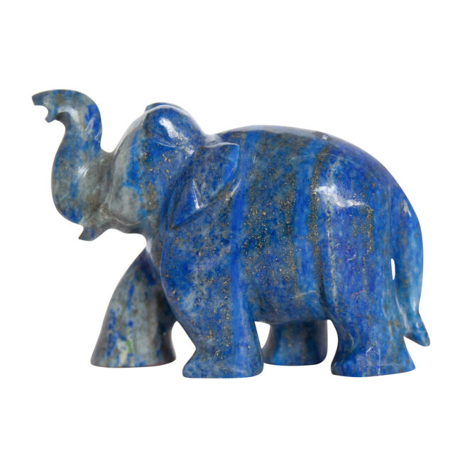 Lapis Lazuli Elephant Carving - Image 4