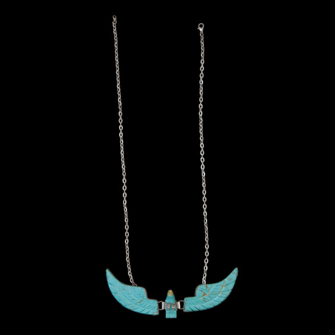 Large Turquoise Navajo Eagle Necklace - Image 6