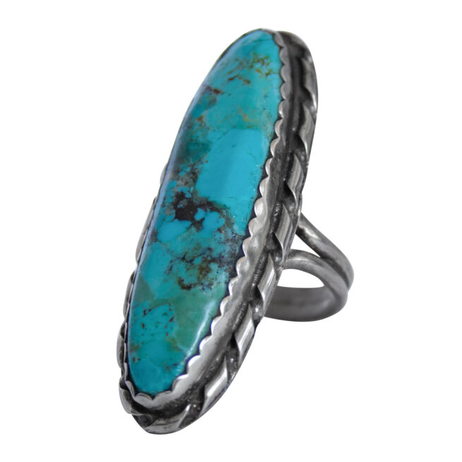 Bague Vintage Navajo Turquoise Large – Image 3